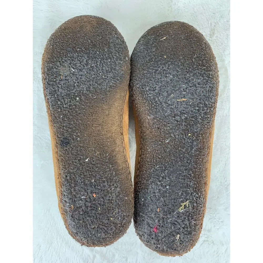 Columbia Men's YM5241-287 Brown Shearling Suede Slippers Size 10